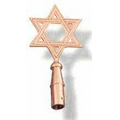 Star Of David Gold Metal Flagpole Ornament